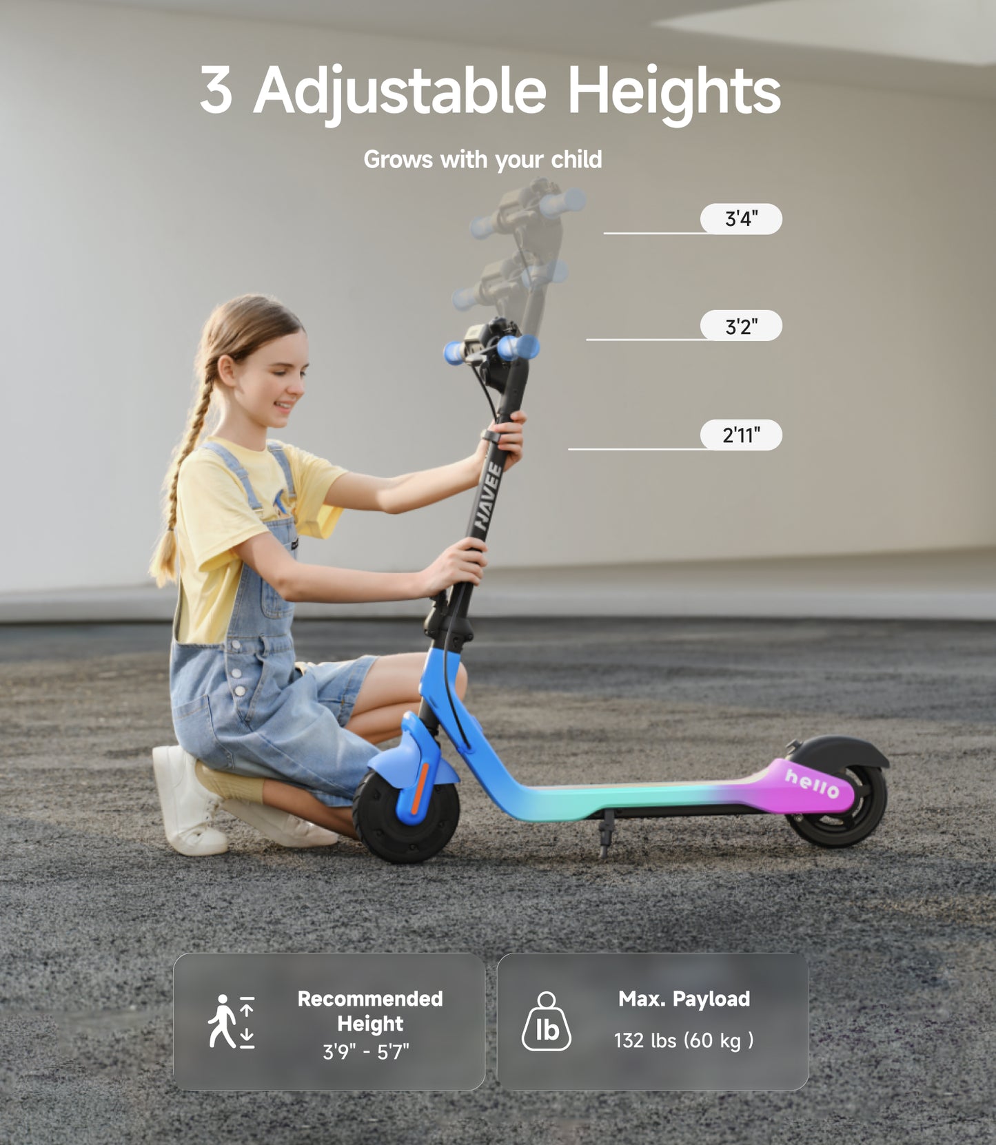 NAVEE K100 Max Smart Kids Electric Scooter