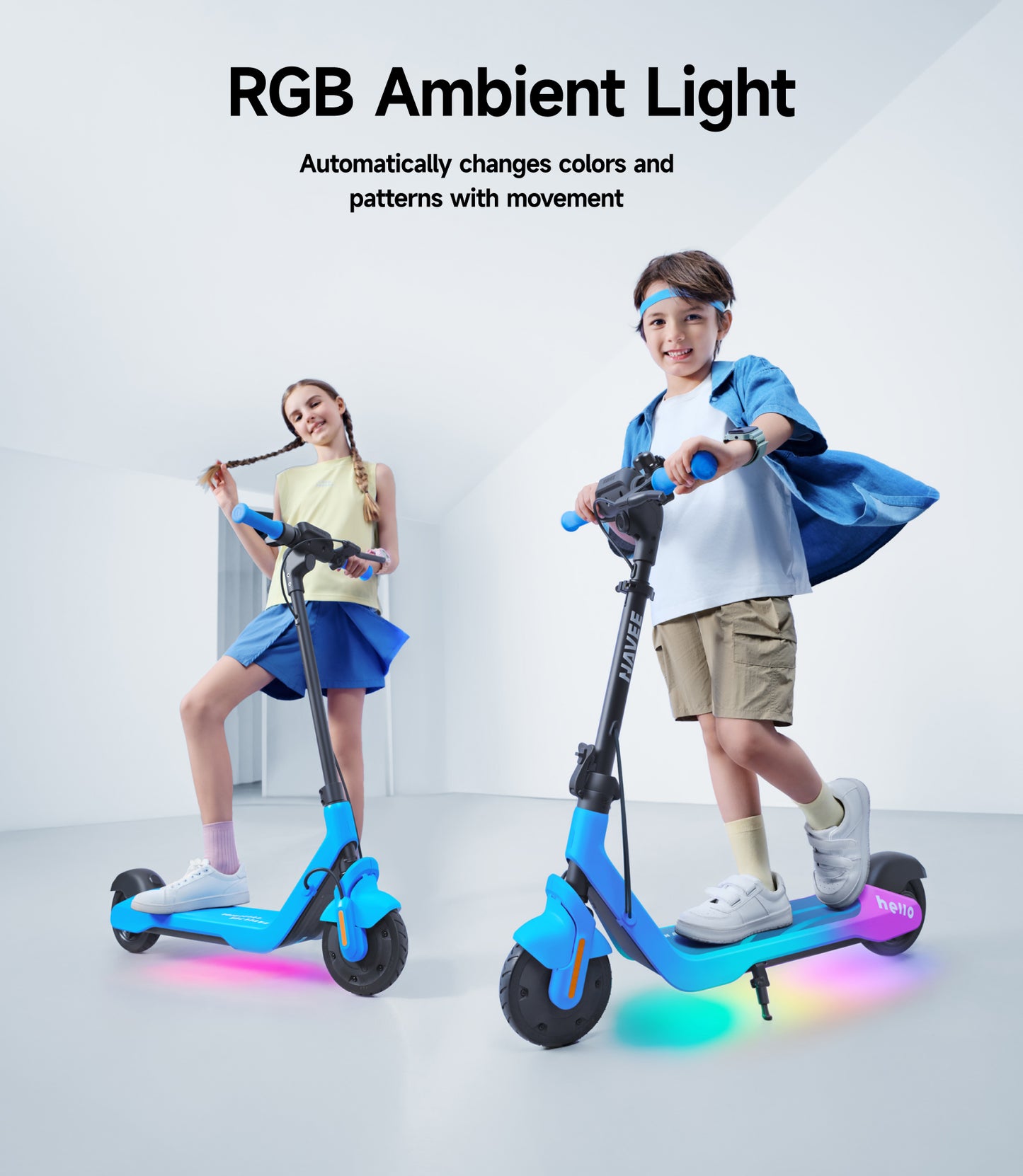NAVEE K100 Smart Kids Electric Scooter | 130w 9.9 MPH