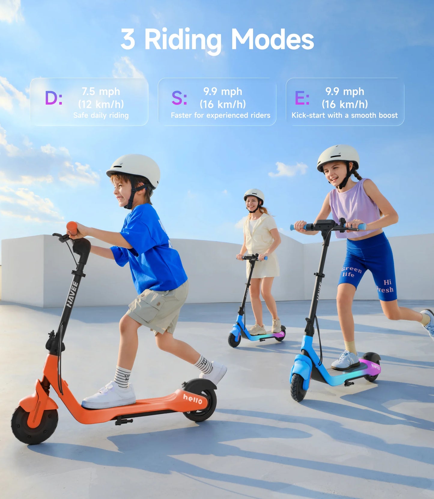 NAVEE K100 Pro Kids Electric Scooter | 130w 9.9mph